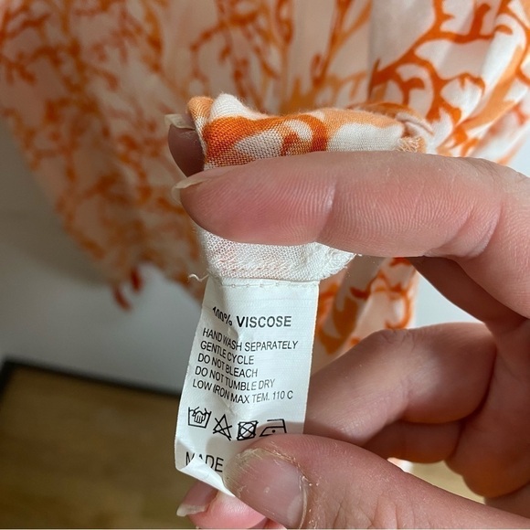 Top It Off Tunic One Size Orange Sea Horse Beach Coverup Swim Shirt - Picture 5 of 6